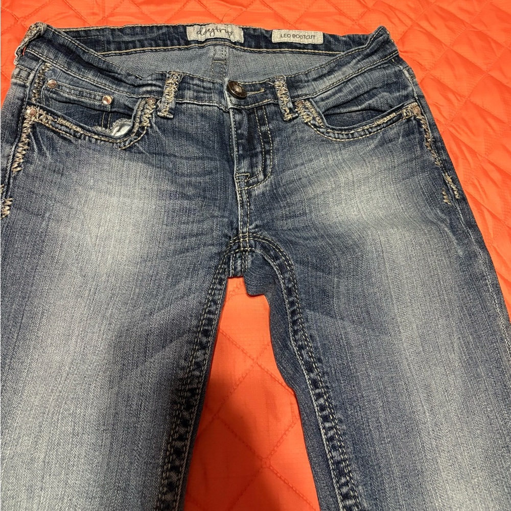 Silver Jeans Women's Distressed Blue Bootcut Jeans